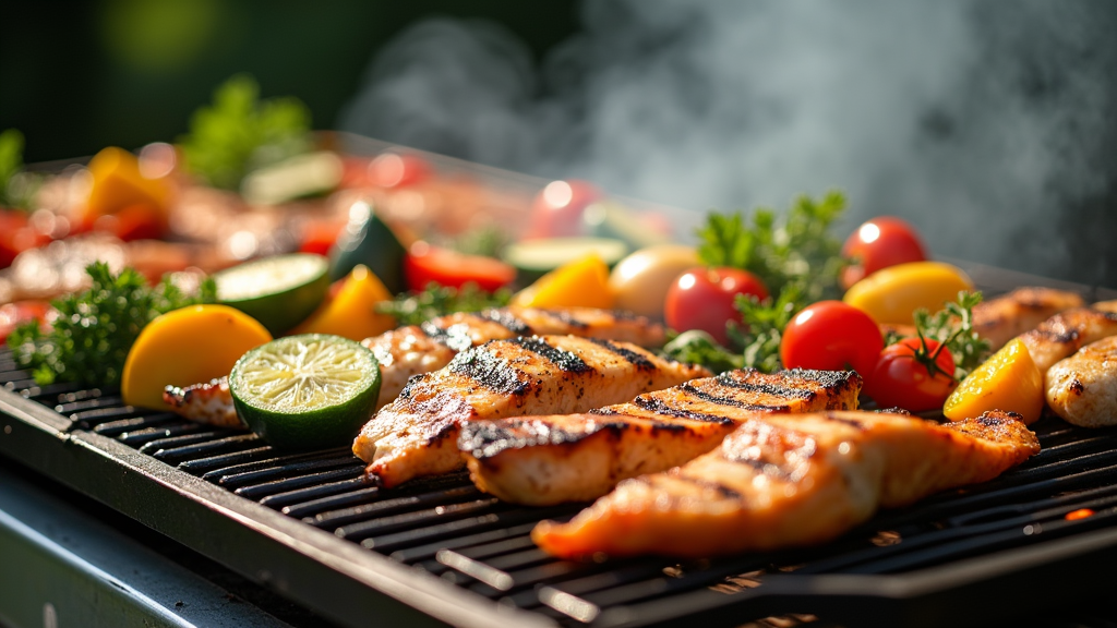 grilled veggies and proteins